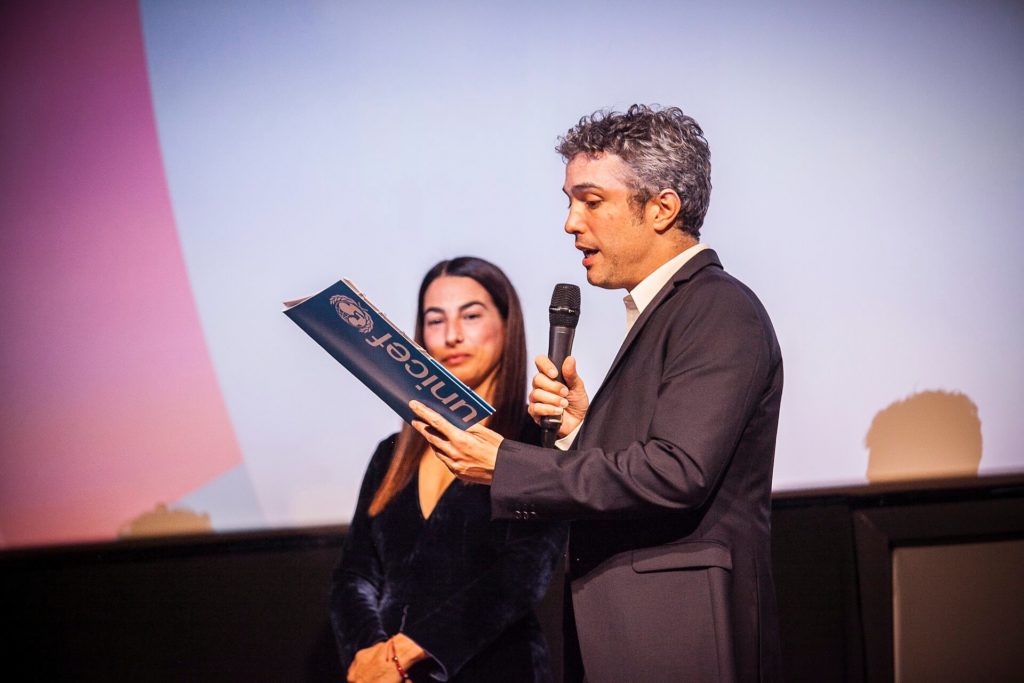 Journalists Annalisa Bugliani and Federico Chiarini announcing the Festival's selection 2019